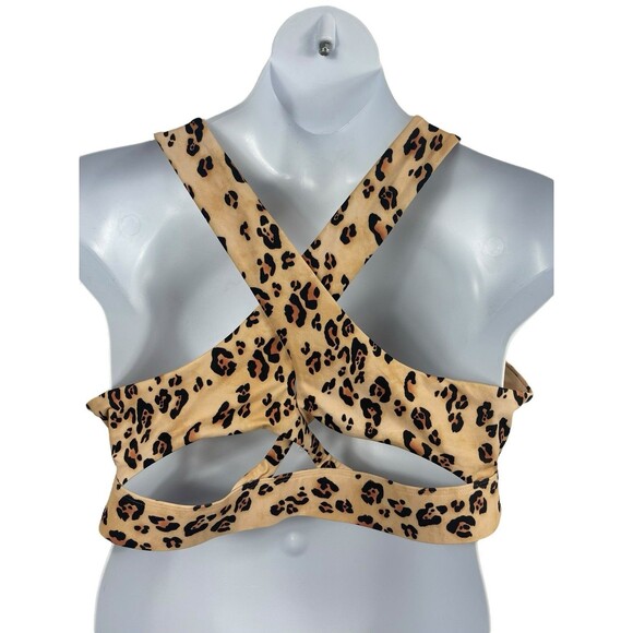 Fabletics Ella High Impact Sports Bra Leopard Print 2X 18-20 High Support NWT - Picture 2 of 6